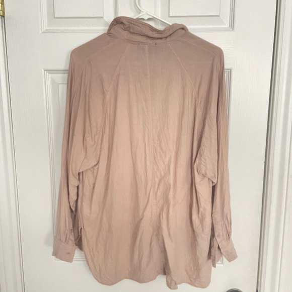 VICI linen-blend oversized button up blouse - Picture 3 of 4